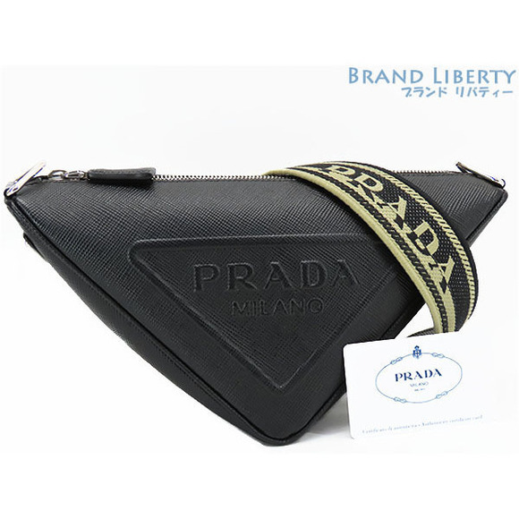 Prada Handbags - Prada Saffiano Cuir Triangle Embossed Crossbody Shoulder Bag Body Handbag